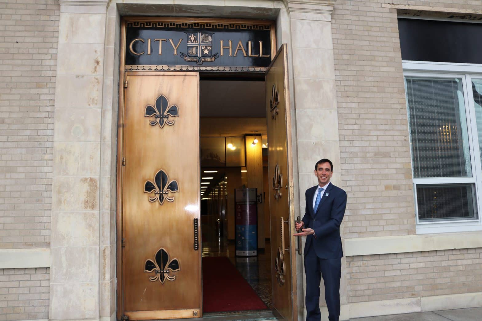 Front Doors of City Hall are now open