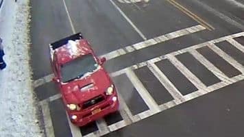 Martin Oliveros driving a Red Toyota Tacoma Pickup on Day of Incident