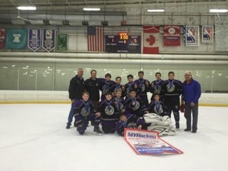 New Rochelle Lighting PeeWee A Hockey Team Tournament Victory
