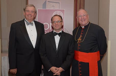 James P. Hynes, Iona President Joseph E. Nyre, Timothy Cardinal Dolan