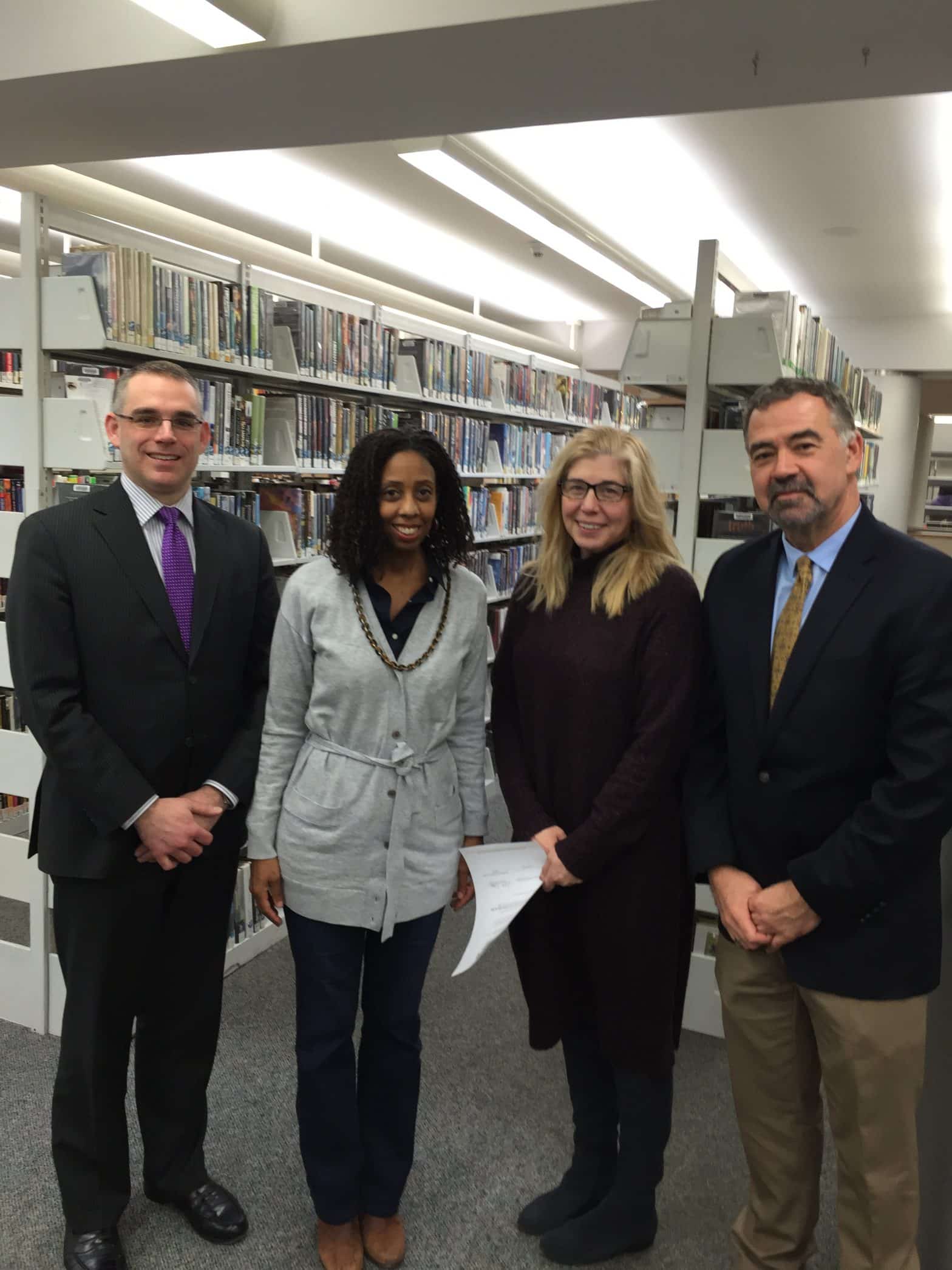 NRPL Board Vice President Charles Burke, Dierdra Clark, NRPL Board President Haina Just-Michael, NRPL Director Tom Geoffino