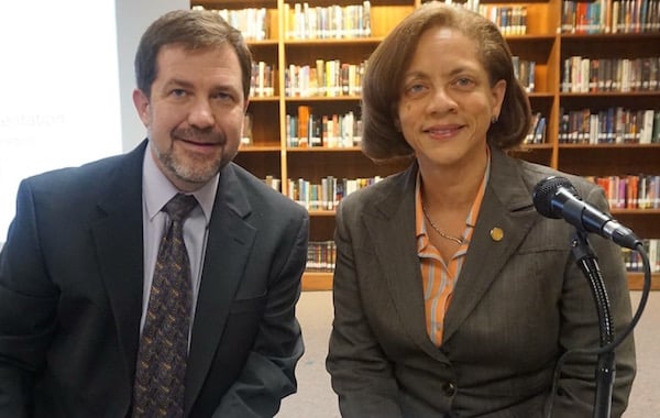 Schools Superintendent Dr. Brian Osborne and New Rochelle Board of Education President Lianne Merchant