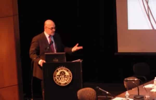 Aramark's Arturo Rivera presents to the New Rochelle School Board in 2014