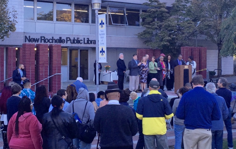 New Rochelle Turns Out for Renaming Ceremony at Ruby Dee Park at the Library Green