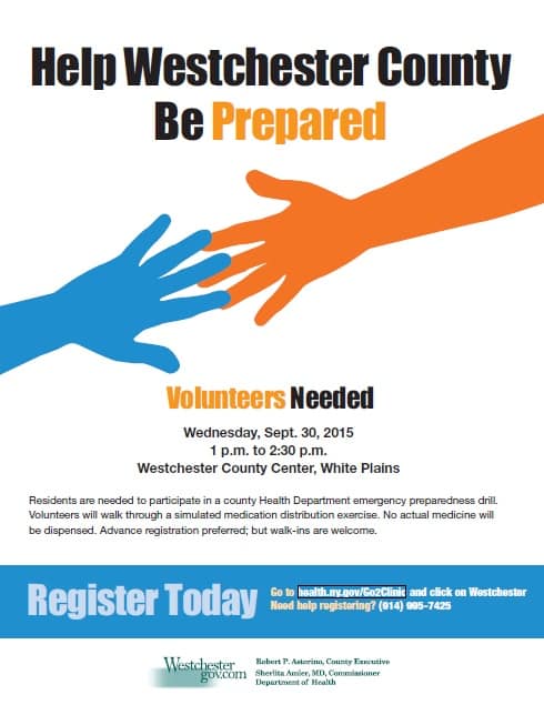 Volunteers Needed to Help Westchester County be Prepared
