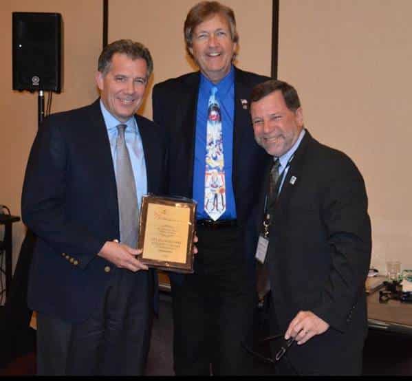 (Left to Right) City Manager Charles B. Strome, III, New York State Recreation & Park Society President Paul Blake and Parks & Recreation Commissioner Bill Zimmermann at the 76th Annual New York State Recreation and Park Society Conference