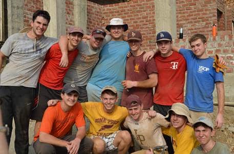 Iona Prep’s Mission Peru students. Bottom row, from left: John Degen, junior, Rye; Doug Lyon, senior, Ossining; Michael Gorman, junior, Carmel; Jonathan Pugni, senior, Valhalla; James Sloat, junior, Yorktown Heights. Top row, from left: James Bonanno, junior, Eastchester; Daniel Miller, sophomore, Hartsdale; Liam McDermott, Sophomore, Katonah; Dylan Craft, senior, White Plains; Jerome Harkins, junior, Katonah; Patrick Kennedy, senior, Yonkers; Griffin Regan, senior, Cortlandt Manor.