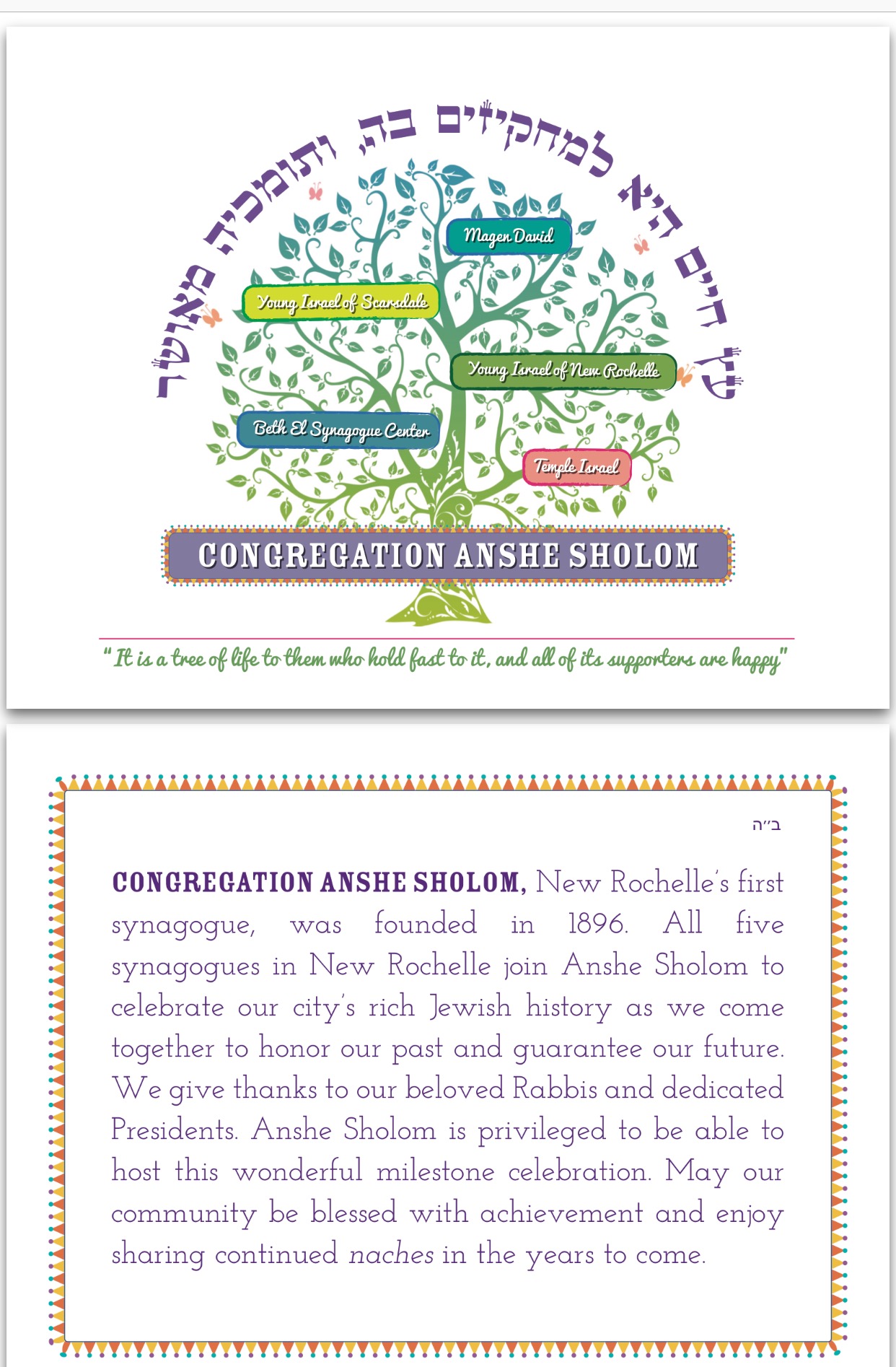 New Rochelle Jewry Celebrates 120th Anniversary