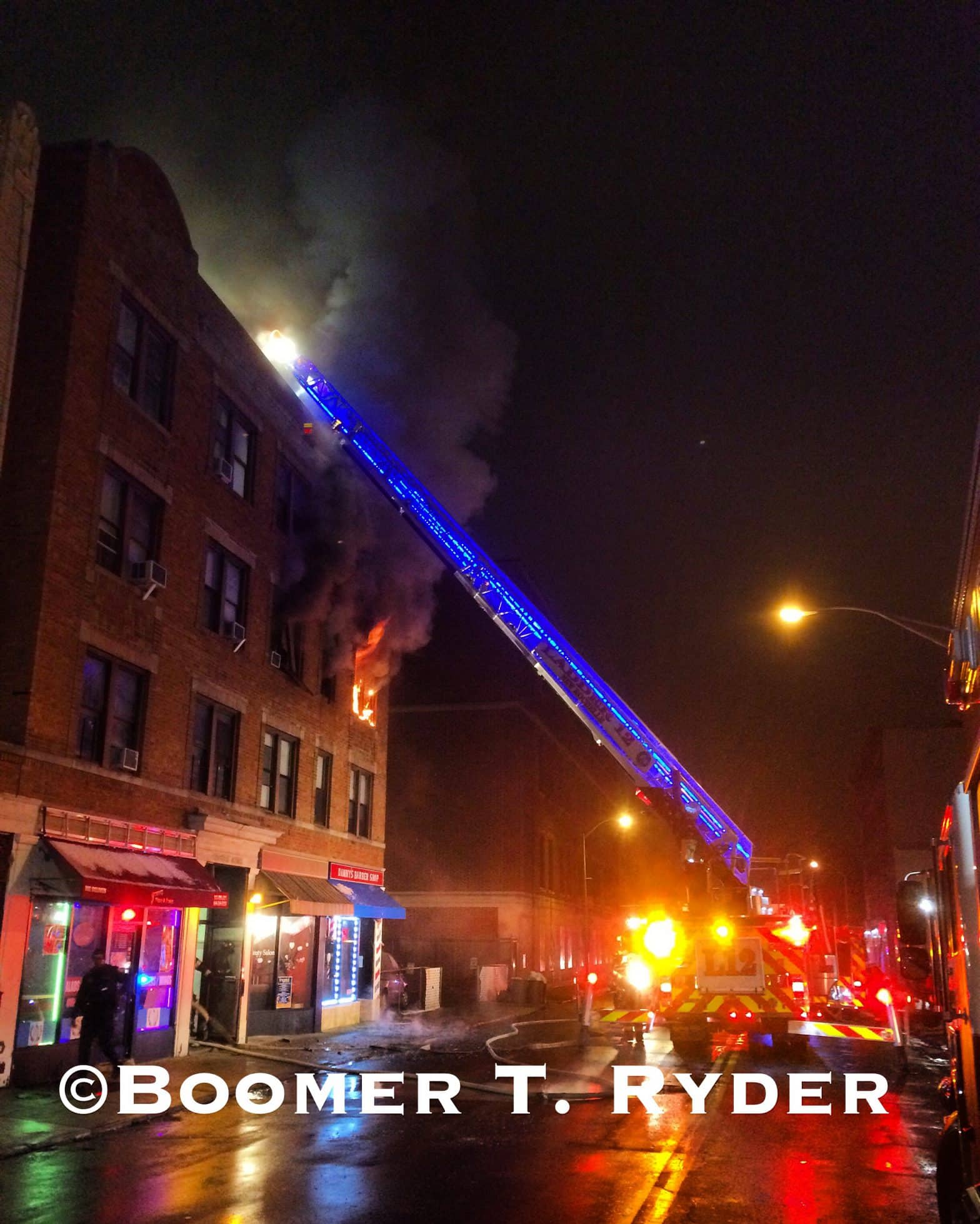 Fire at 77 Centre Avenue (photo credit Boomer T. Ryder)