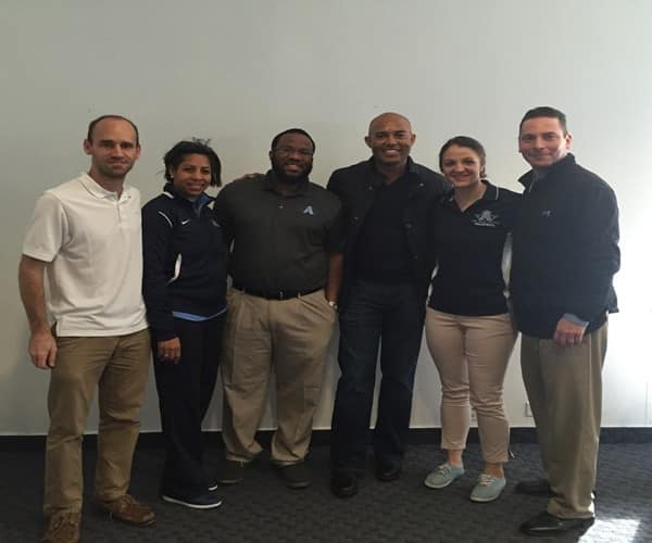 CNR Coaching Staff and Mariano Rivera (middle right)