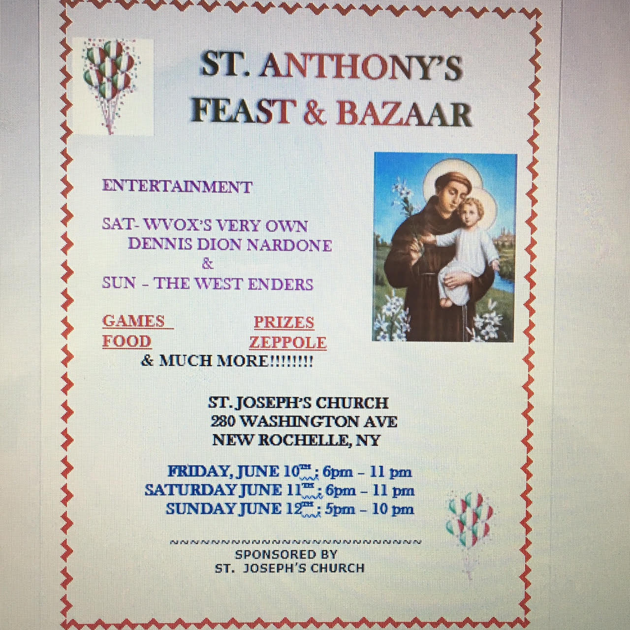 St. Anthony’s Feast and Bazaar