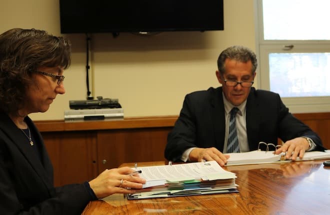 New Rochelle Finance Commissioner Tracy Yogman and City Manager Charles B. Strome