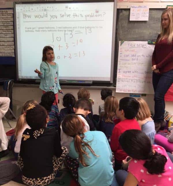 Davis First Graders Focus on Math Talk