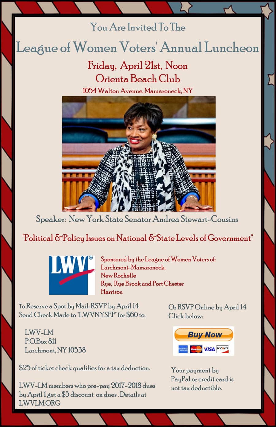 League of Women Voter's Annual Luncheon