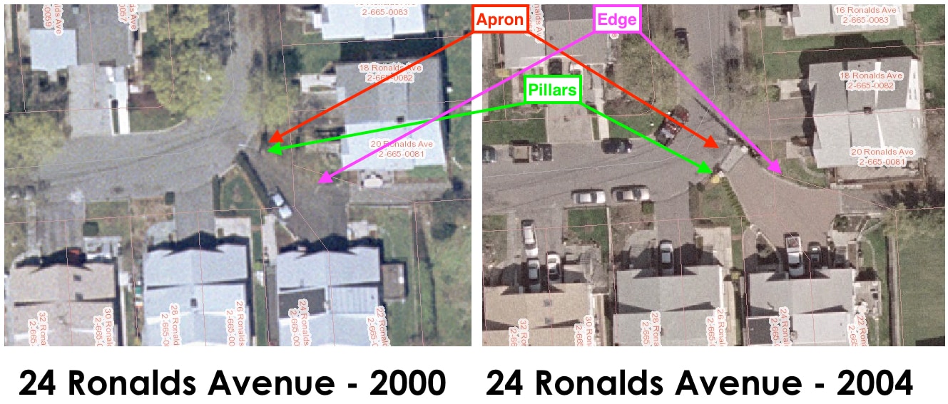 Westchester GIS Aerial Photos 2000 v 2004 for 24 Ronalds Avenue New Rochelle, NY