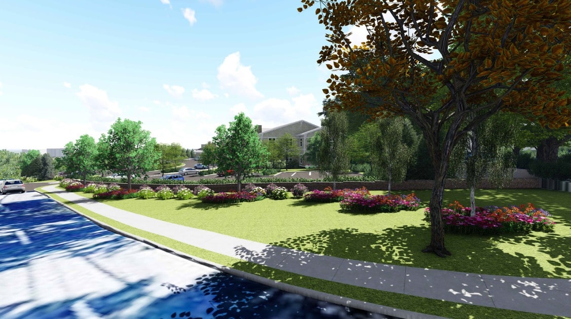 Bridges at site of Cooper's Corner (rendering courtesy of National Development