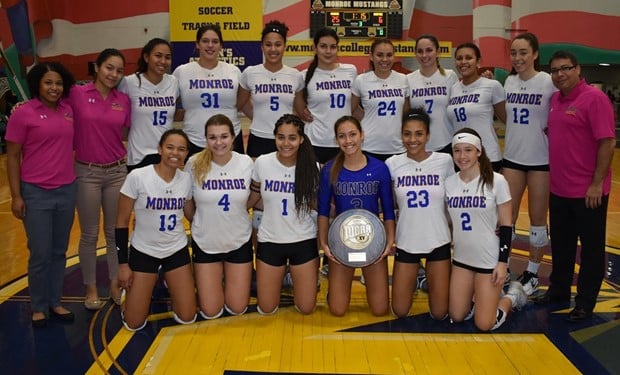 No. 20 Monroe Women’s Volleyball Captures Seventh Straight Regional Title with Win over Harford