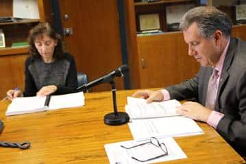 New Rochelle City Manager Charles Strome III presents the 2018 Proposed Budget with Finance Commissioner Tracy Yogman
