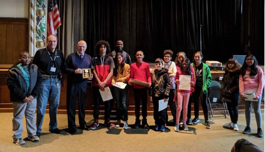 Isaac E. Young Middle School Sixth-graders Send-off New Rochelle Police Commissioner Patrick Carroll