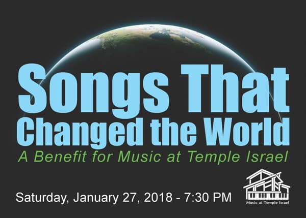 Temple Israel of New Rochelle Presents Songs that Changed the World Concert