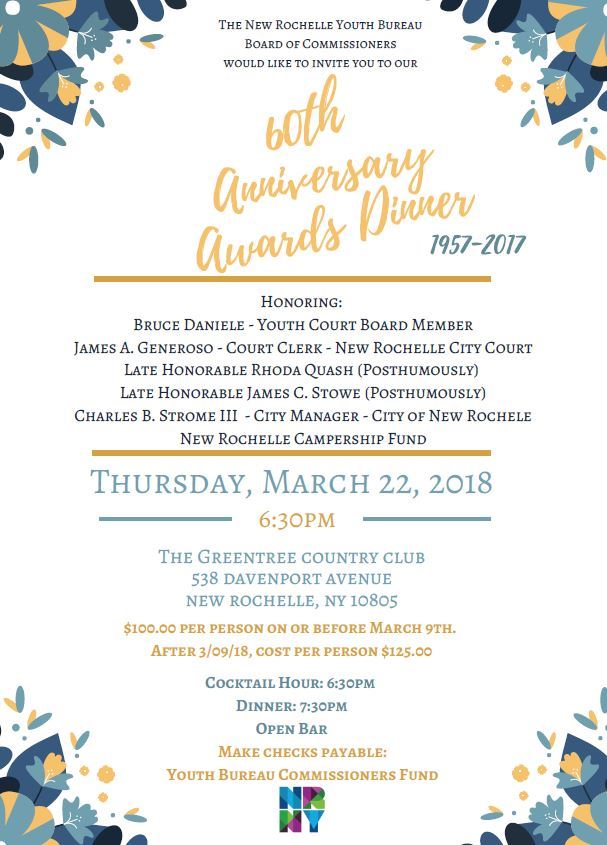 Youth Bureau 60th Anniversary Awards Dinner