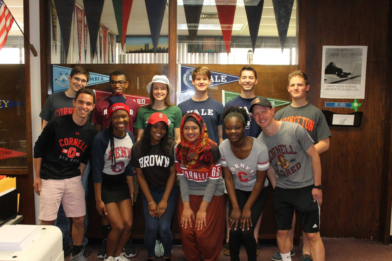 CUTLINE: BACK ROW: LEFT TO RIGHT: James Calano, Randall St. Louis, Kiera Jackson, Samuel Pekats, Andrew Sorota, Elijah Pomerantz and FRONT ROW: LEFT TO RIGHT: Andrew Sirota, Brea Watkins, Kimberly Collins, Zahra Masih, Dana Walters, Justin Sirota