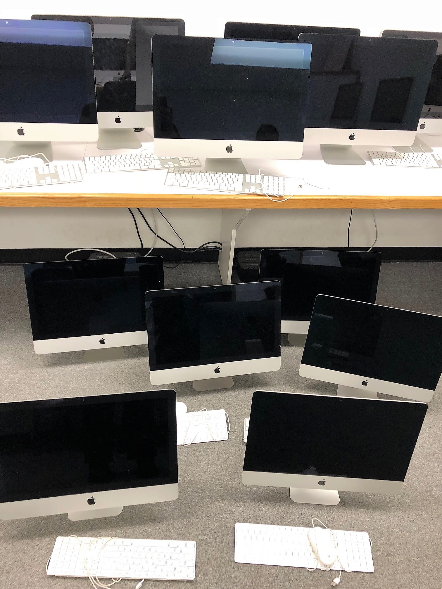 image of donated computers for Media Lab