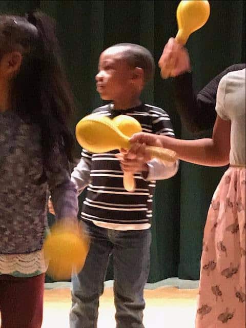 Barnard Early Childhood Center students learn about Latin dance.