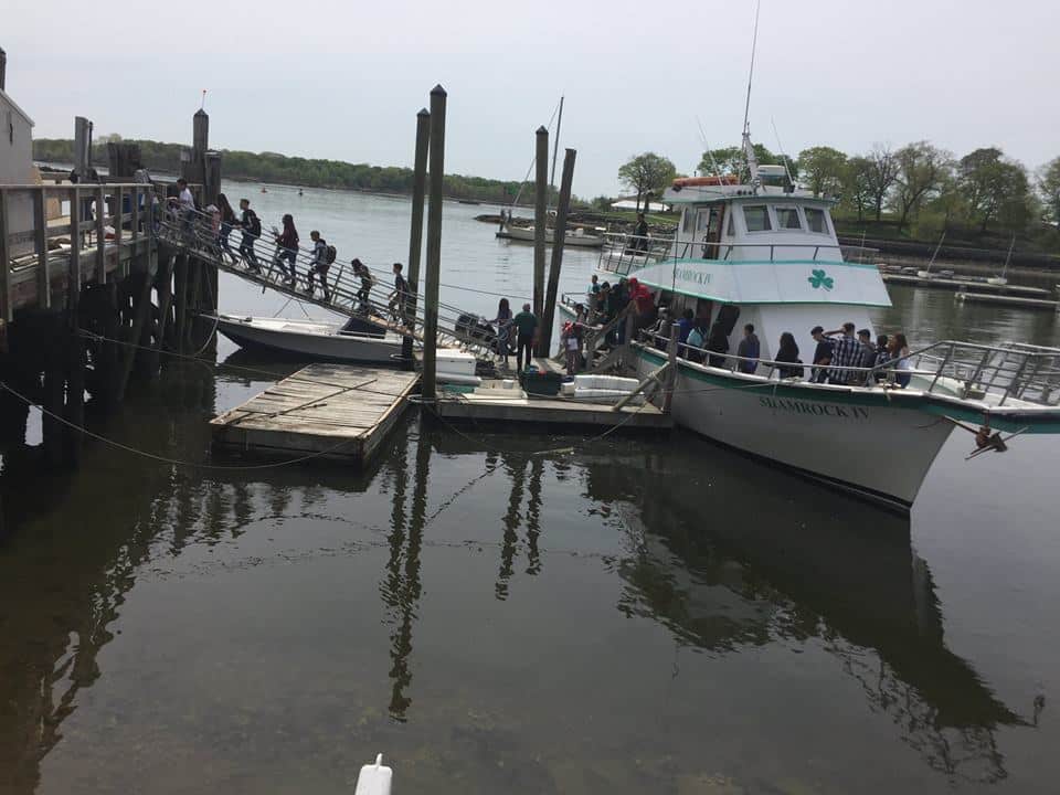 Isaac E. Young Middle School Eighth Graders Sailed the Shoreline on the Shamrock IV and Strolled Glen Island Park to Learn Their History