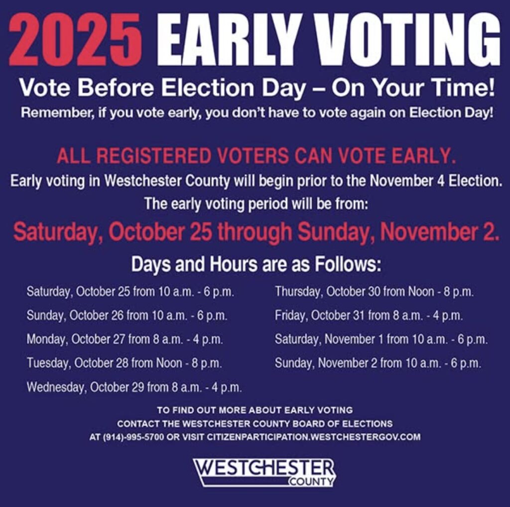 Westchester County Rolls Out Early Voting for November Election - Talk ...