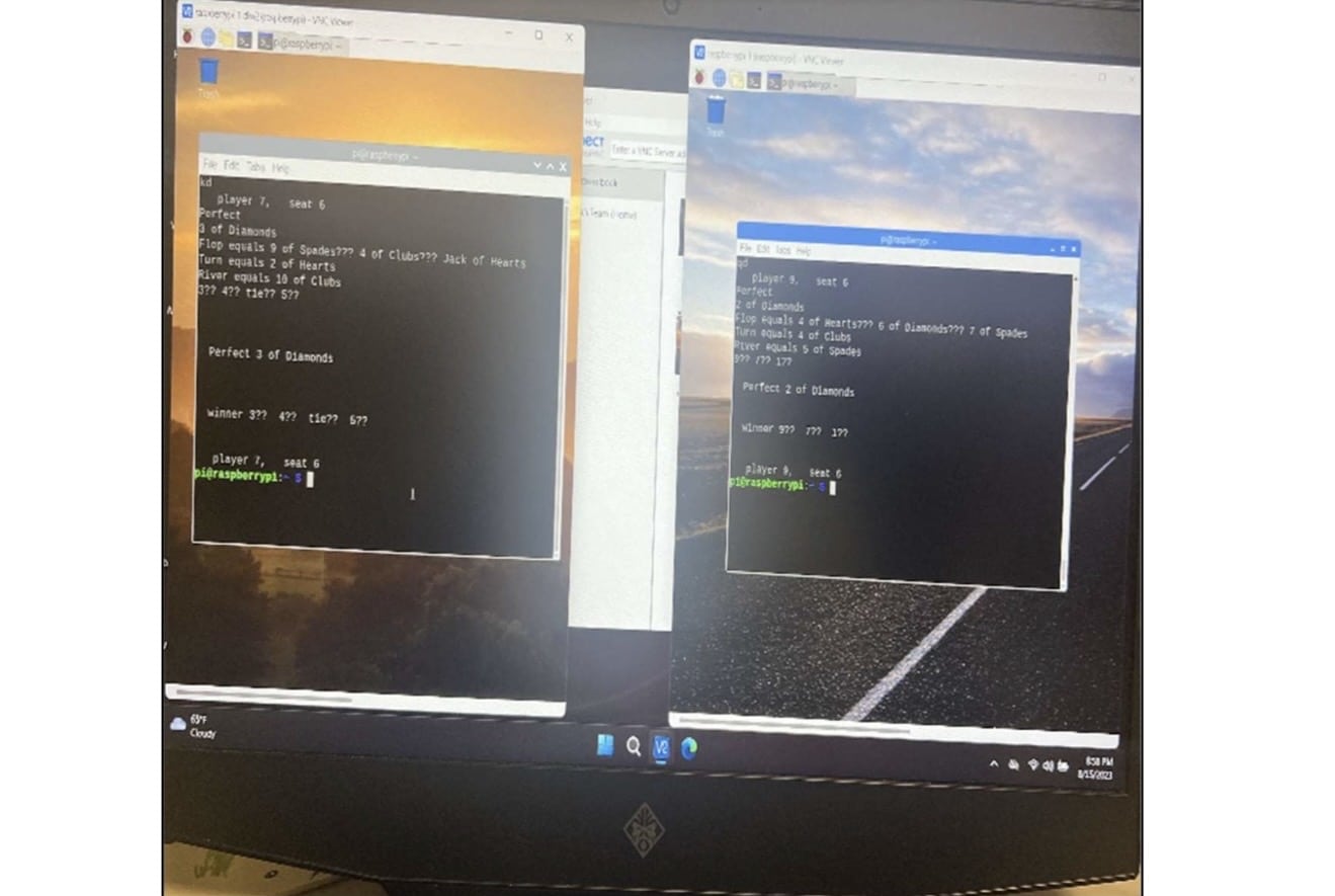 Image of the computer program showing information transmitted by the rigged shuffling machine, from defendant HENNEN's iCloud account