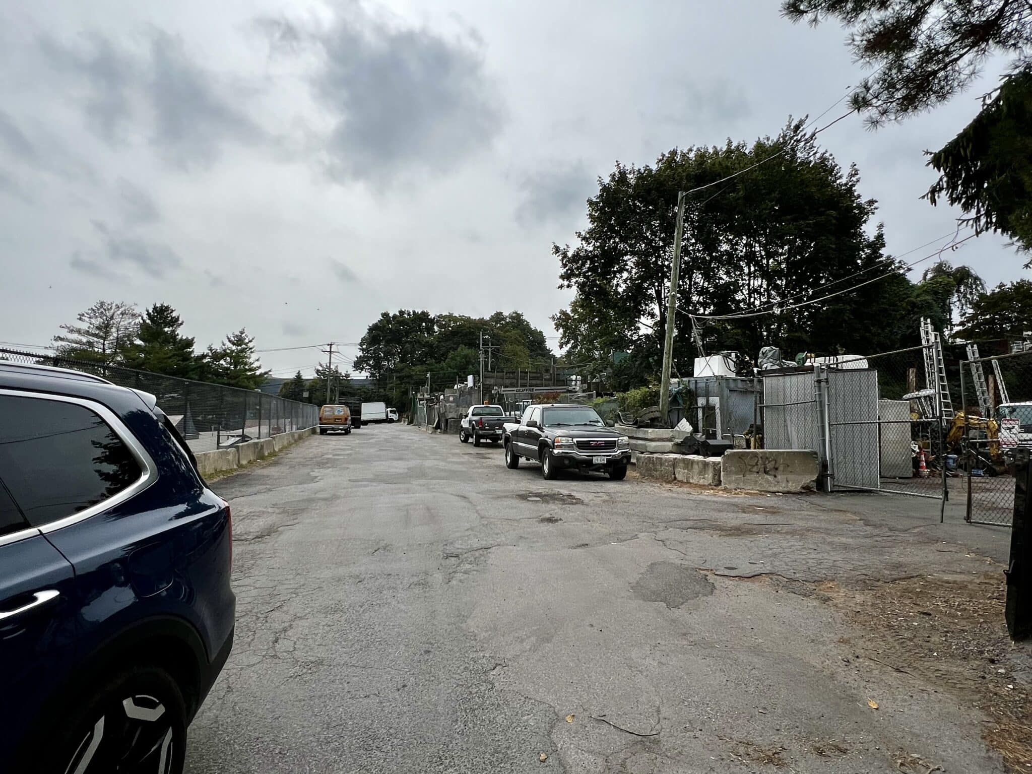 Cox visited East Street on September 24, 2025 to see La Rocca was still encroaching.