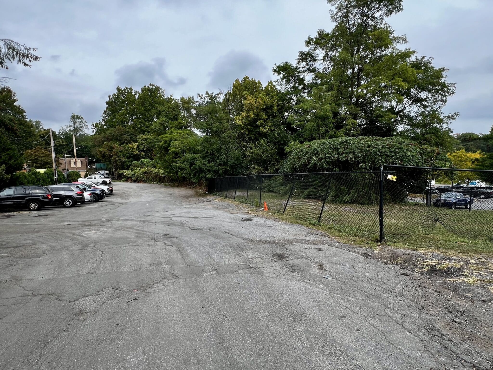 Cox visited East Street on September 24, 2025 to see the fence blocking La Rocca’s “parking lot” was still in place.