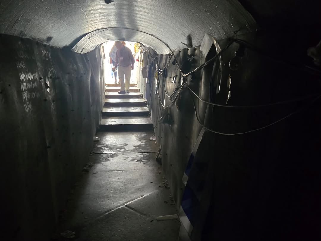 A simulated Gaza tunnel at Hostage Square