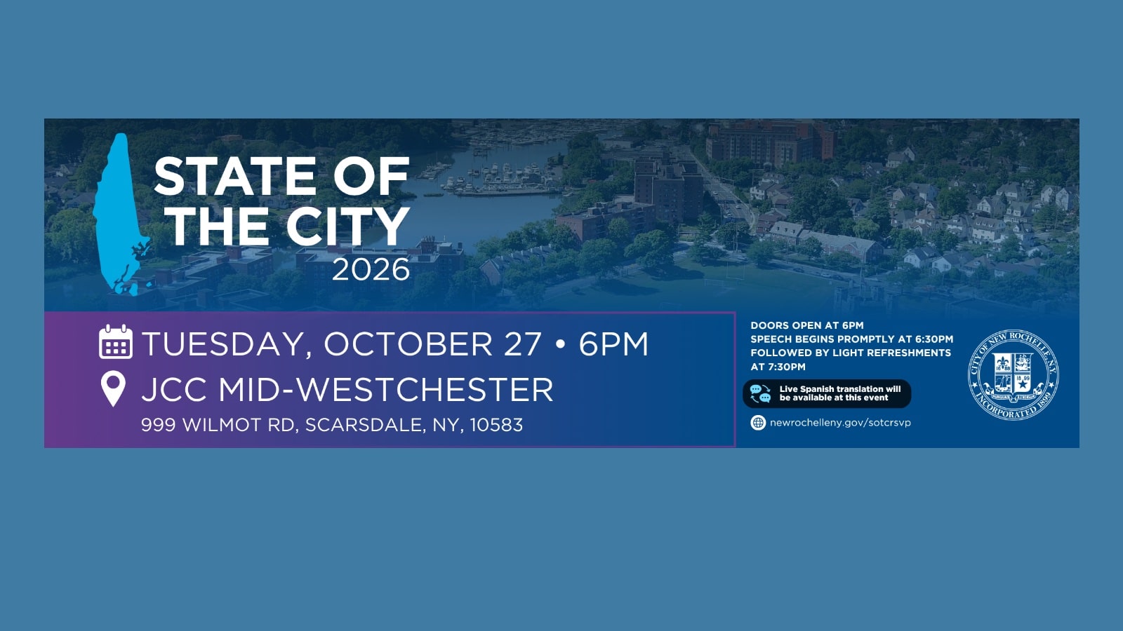 Jewish Community Center Set To Host New Rochelle 2026 State Of The City Address