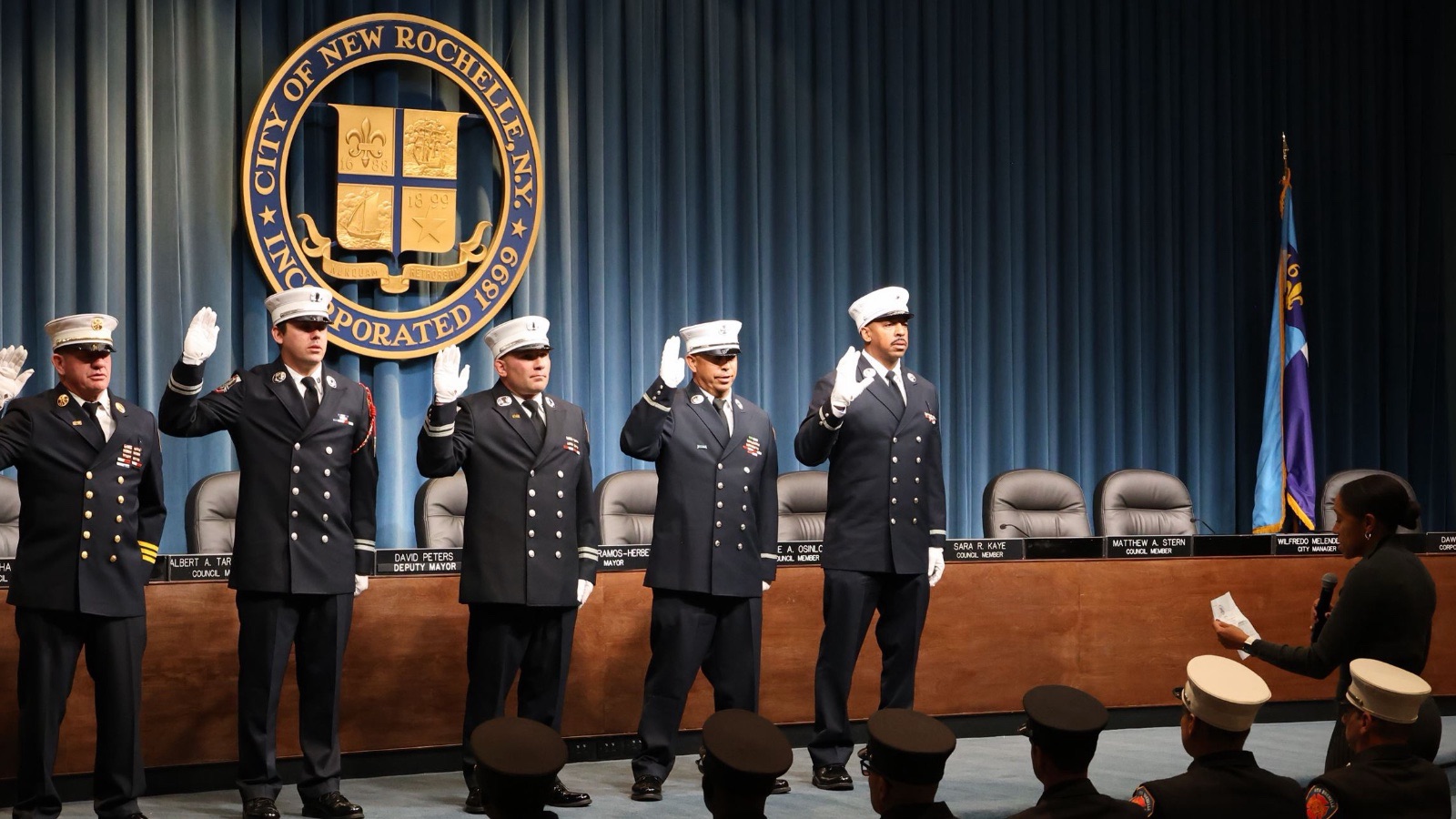 New Rochelle Fire Department Promotes Five, Honors Firefighters for Lifesaving Acts